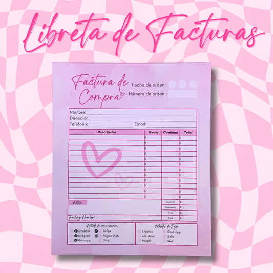 Libreta de Factura - I love Pink / Girl Boss